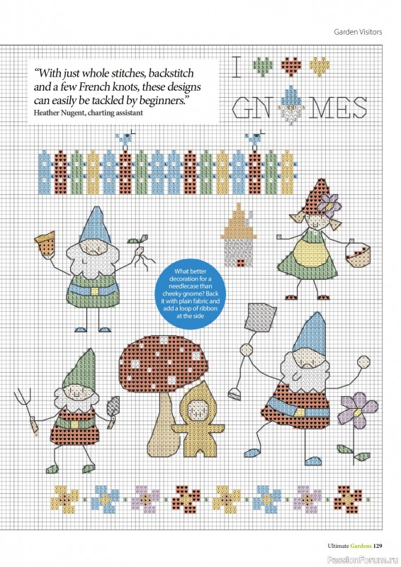 Коллекция вышивки в журнале «Ultimate Cross Stitch Gardens 2026»