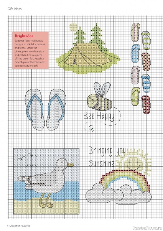 Коллекция вышивки крестиком в журнале «Cross Stitch Favourites - Spring/Summer 2022»