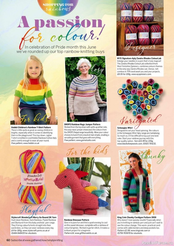 Вязаные модели спицами в журнале «Simply Knitting №224 2022»