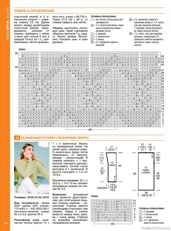 Вязаные модели в журнале «Модное вязание №1 2024»