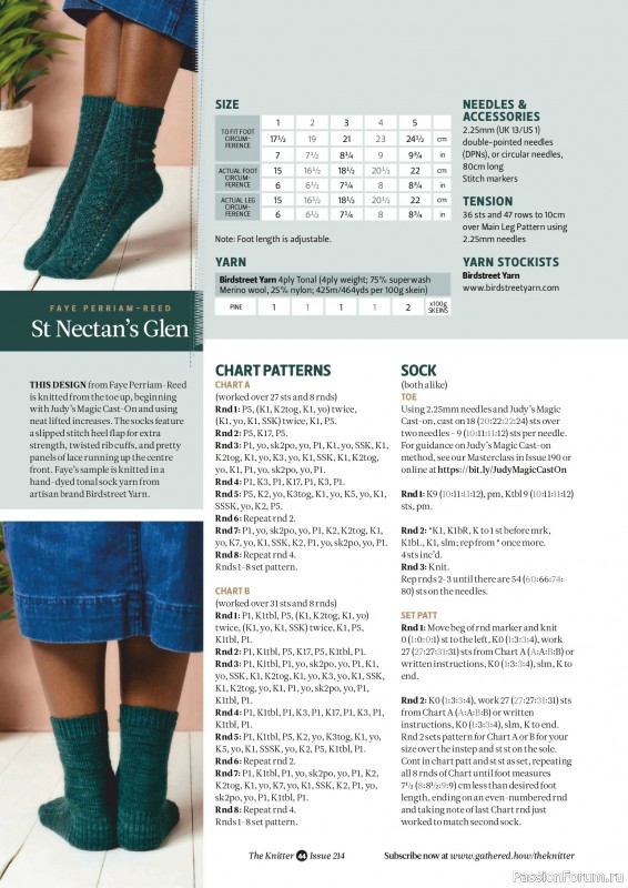 Вязаные проекты спицами в журнале «The Knitter №214 2025»