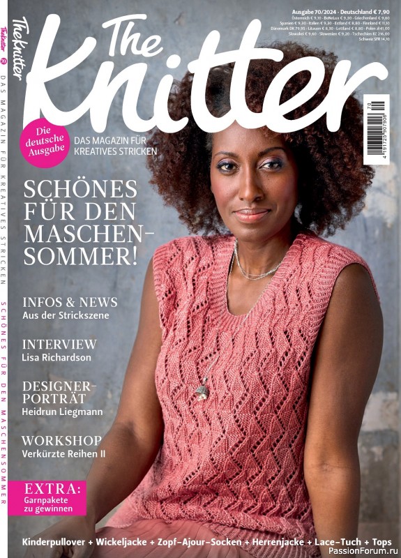 Вязаные проекты спицами в журнале «The Knitter №70 2024»