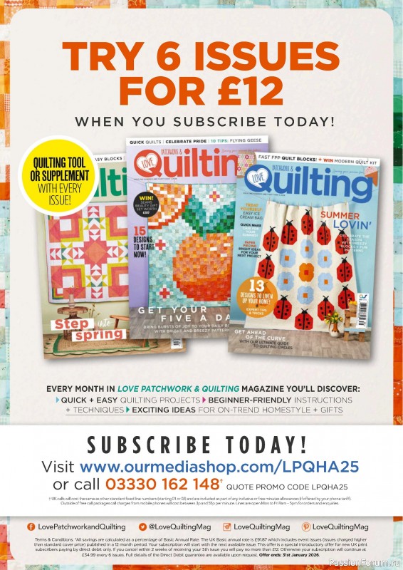 Коллекция проектов для рукодельниц в журнале «Todays Quilter №122 2024»
