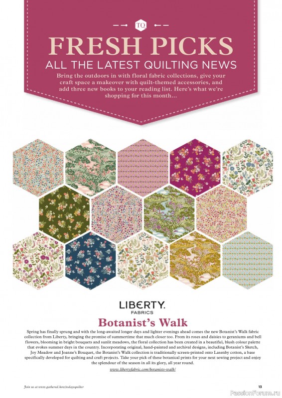 Коллекция проектов для рукодельниц в журнале «Todays Quilter №125 2025»