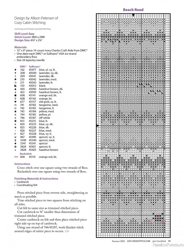 Коллекция вышивки в журнале «Just CrossStitch - Summer 2024»