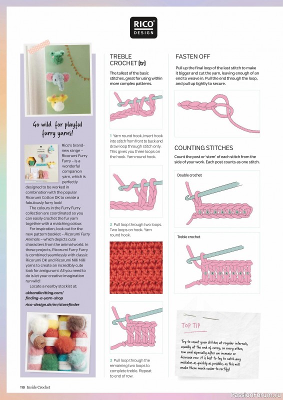 Вязаные проекты крючком в журнале &laquo;Inside Crochet №185 2025&raquo;