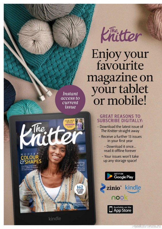 Вязаные проекты спицами в журнале «The Knitter №207 2024»