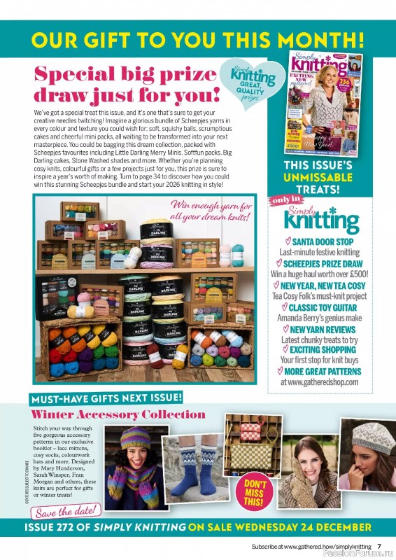 Вязаные проекты в журнале «Simply Knitting №271 2025»