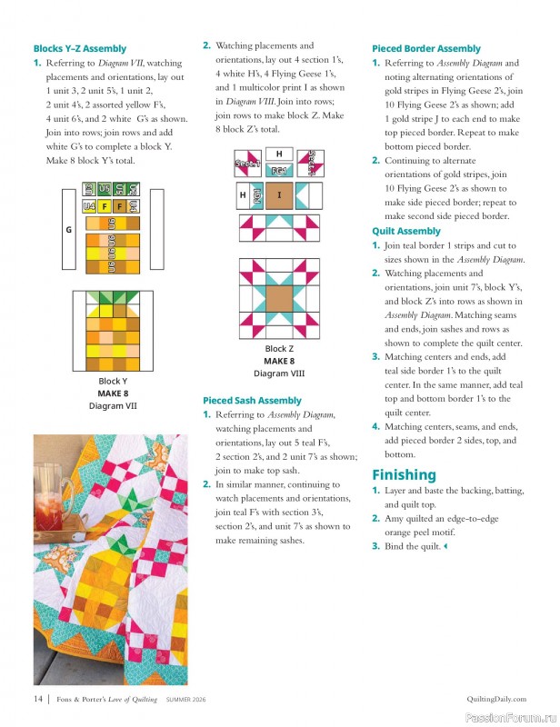 Коллекция проектов для рукодельниц в журнале «Love of Quilting - Summer 2026»