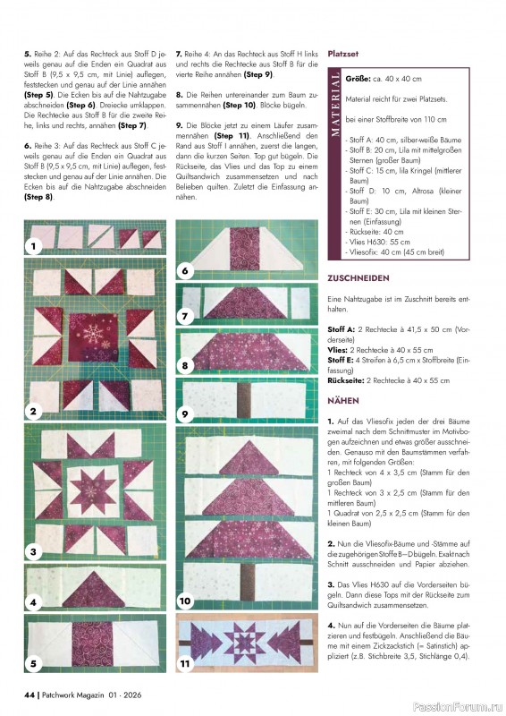 Коллекция проектов для рукодельниц в журнале «Patchwork das Magazin №1 2026»