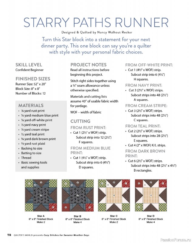 Коллекция проектов для рукодельниц в журнале &laquo;Quilter's World Specials - Late Autumn 2026&raquo;