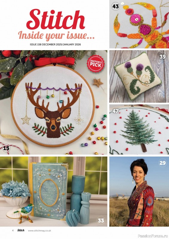 Коллекция проектов для рукодельниц в журнале «Stitch Magazine №158 2025»