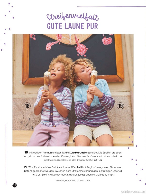 Вязаные модели для детей в журнале «Kinder Maschenmode №2 2024»