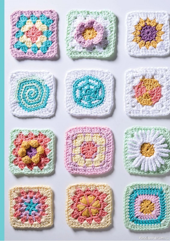 Вязаные проекты крючком в журнале «Crochet Granny Squares - 1st Edition 2025»