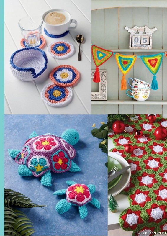 Вязаные проекты крючком в журнале «Crochet Granny Squares - 1st Edition 2025»