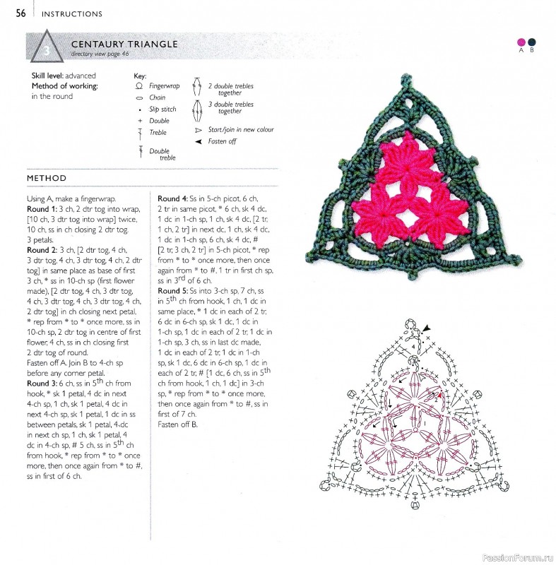 Вязаные проекты в книге &laquo;75 Crocheted Floral Blocks&raquo;. Часть 1