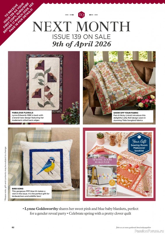 Коллекция проектов для рукодельниц в журнале &laquo;Todays Quilter №138 2026&raquo;