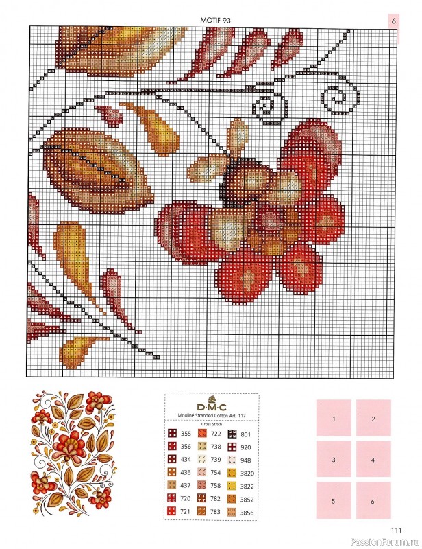 Коллекция вышивки в книге &laquo;Floral Folk Art in Cross Stitch&raquo;