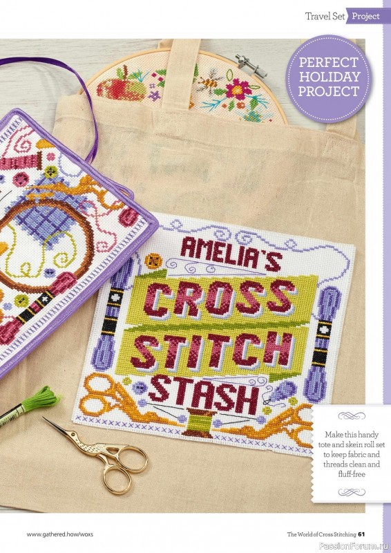 Коллекция вышивки в журнале «The World of Cross Stitching №322 2022»