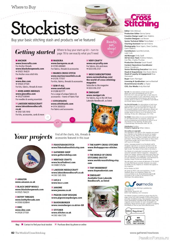 Коллекция вышивки в журнале &laquo;The World of Cross Stitching №371 2026&raquo;