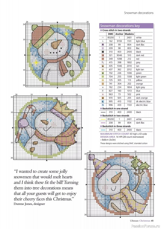 Коллекция вышивки в журнале «Ultimate Crossstitch Christmas №7 2025»