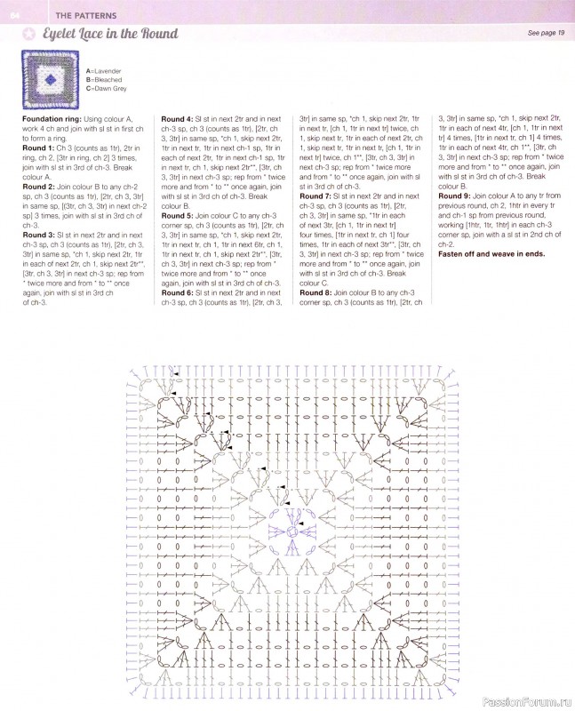 Вязаные проекты в книге «150 Crochet Blocks». Часть 1