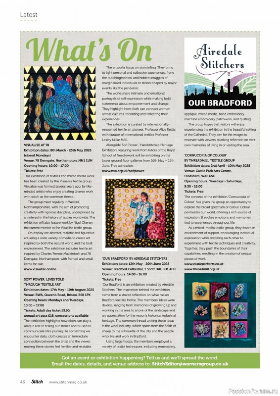Коллекция проектов для рукодельниц в журнале «Stitch Magazine №154 2025»