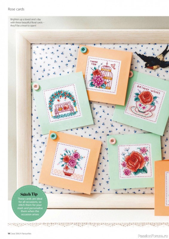 Коллекция вышивки в журнале «Cross Stitch Favourites - Flowers 2026»