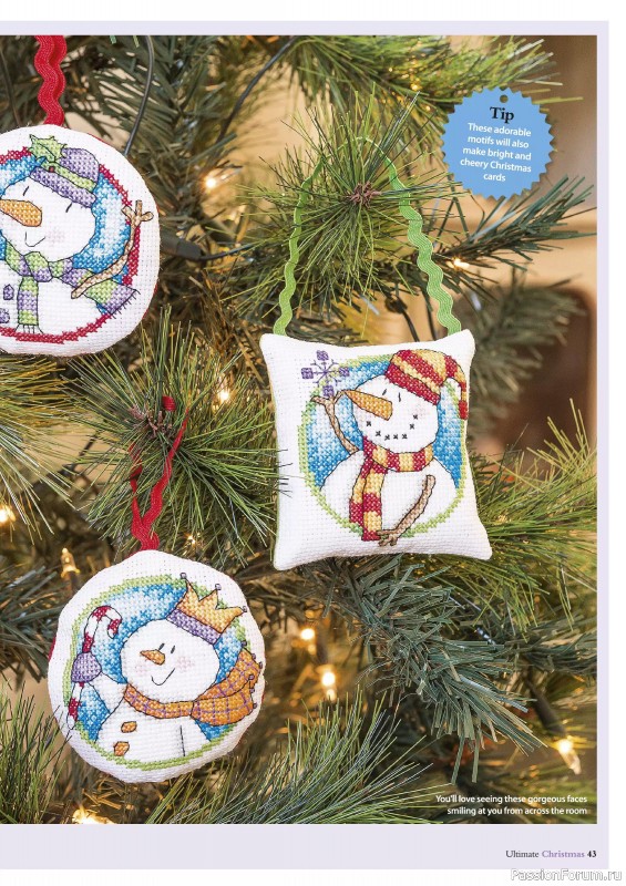 Коллекция вышивки в журнале «Ultimate Crossstitch Christmas №7 2025»