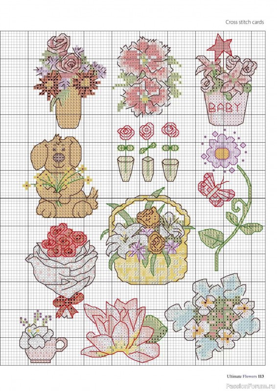 Коллекция вышивки в журнале «Ultimate CrossStitch Flowers - 2025»