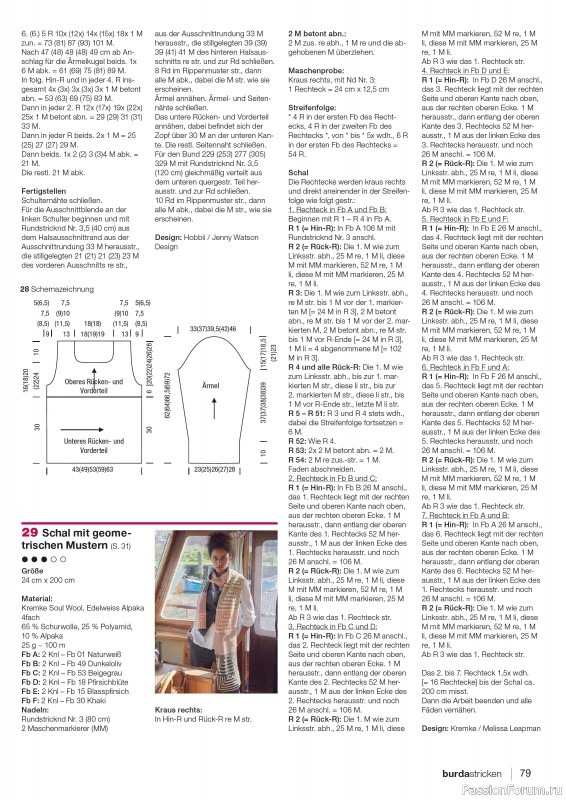 Вязаные модели в журнале «Burda Stricken №1 2025»