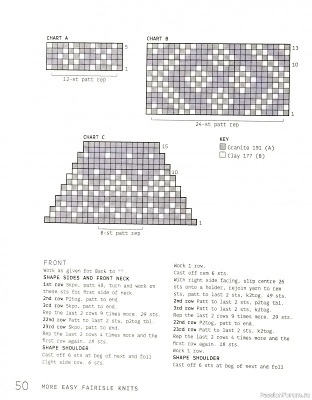 Вязаные проекты в книге «More Easy Fairisle Knits».
