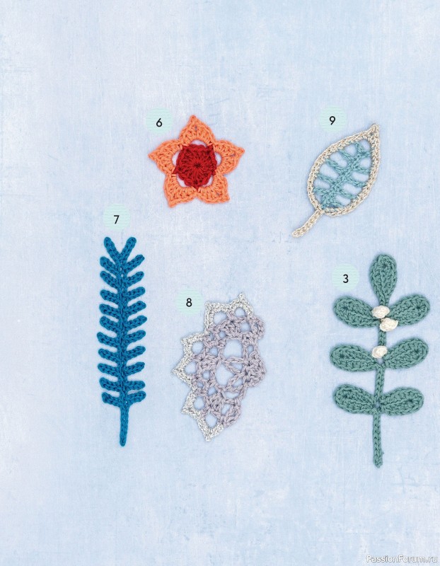 Bязаные проекты в журнале «100 crochet: flowers, plants and petals»