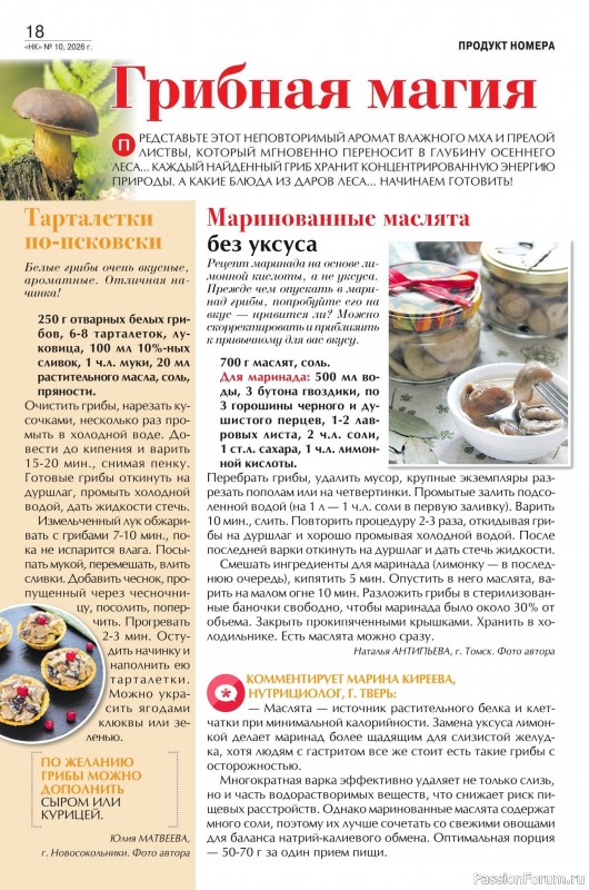 Коллекция кулинарных рецептов в журнале «Наша кухня №10 2026»