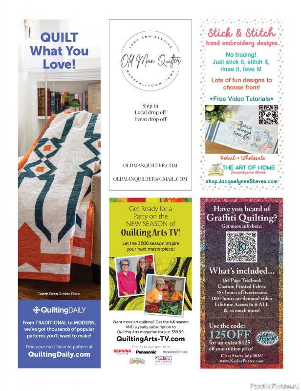 Коллекция проектов для рукодельниц в журнале «Love of Quilting - Summer 2026»