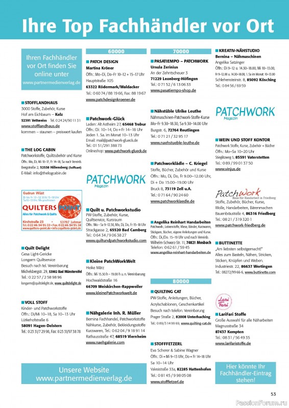 Коллекция проектов для рукодельниц в журнале «Patchwork das Magazin №1 2026»