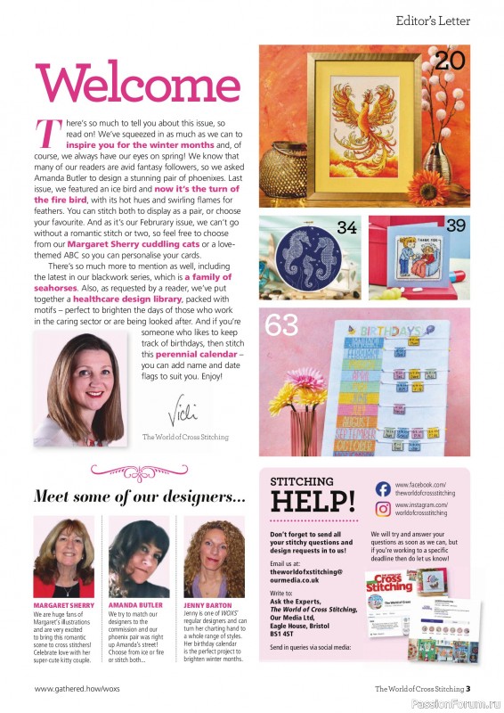 Коллекция вышивки в журнале &laquo;The World of Cross Stitching №368 2025&raquo;