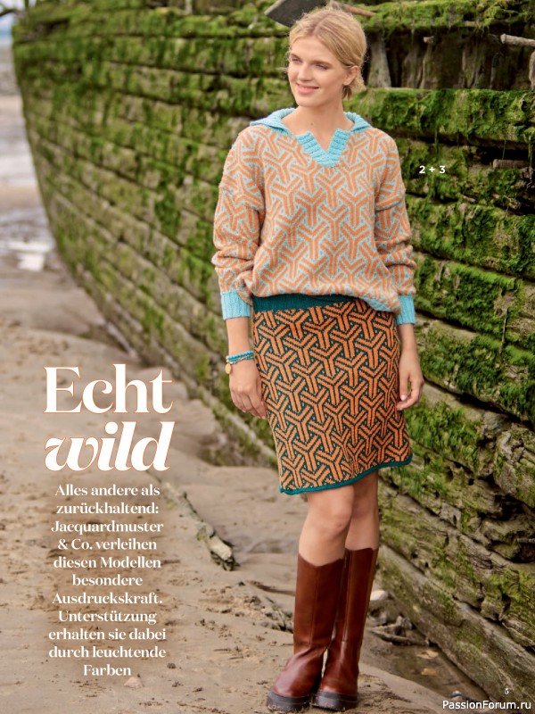 Вязаные модели в журнале «Sabrina №12 2025 German»