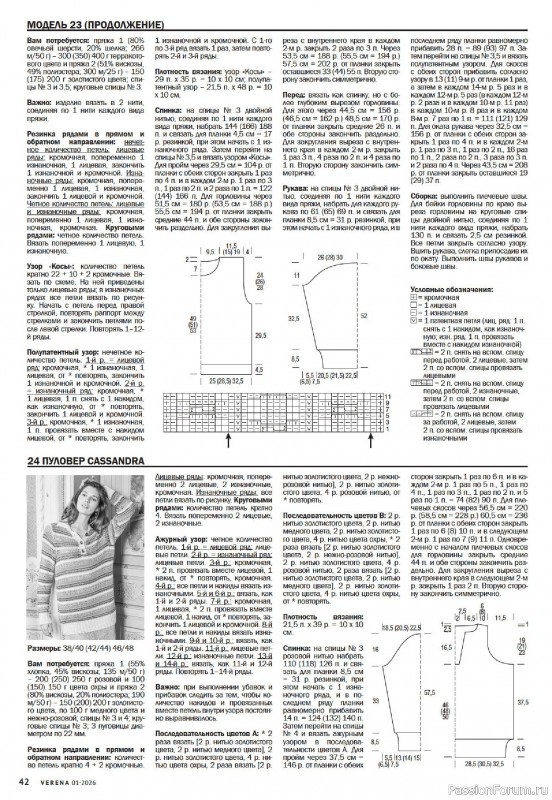 Вязаные модели в журнале «Verena №1 2026»