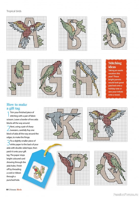 Коллекция вышивки в журнале «Cross Stitch Birds - March 2025»