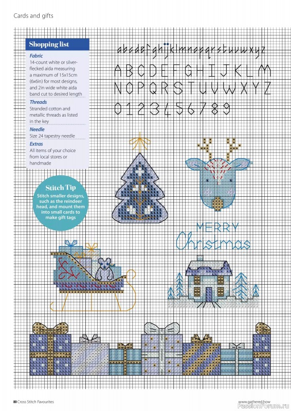 Коллекция вышивки в журнале «Cross Stitch Favourites - Christmas 2024»