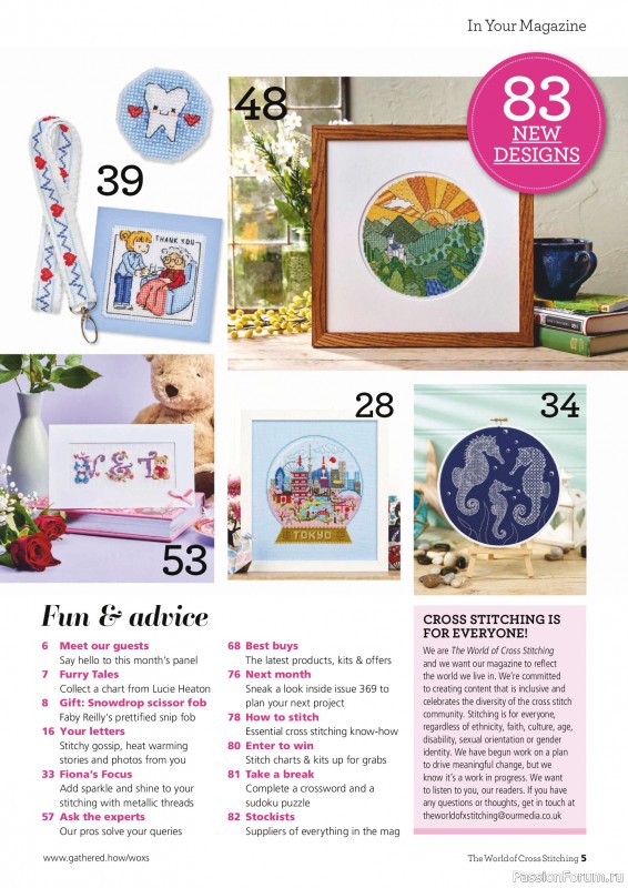 Коллекция вышивки в журнале &laquo;The World of Cross Stitching №368 2025&raquo;