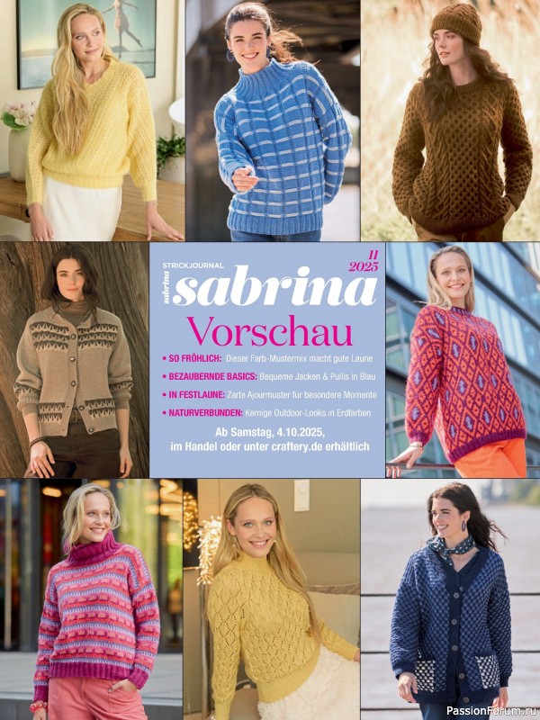 Вязаные модели в журнале «Sabrina №10 2025 German»