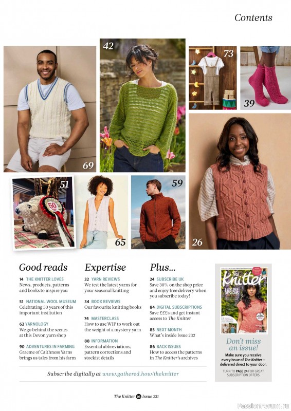 Вязаные проекты спицами в журнале &laquo;The Knitter №231 2026&raquo;