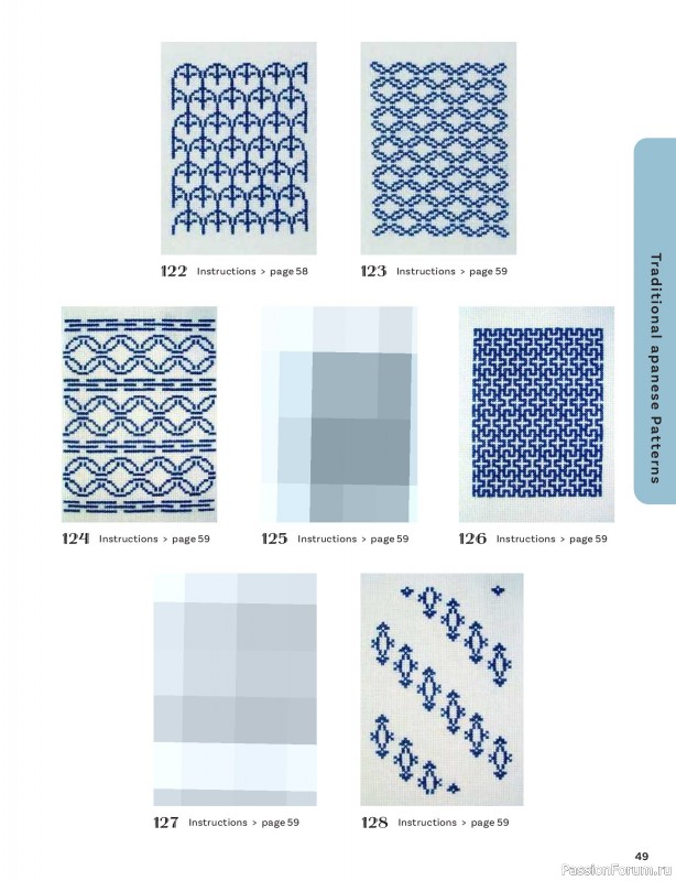 Вязаные проекты в книге &laquo;200 Japanese Cross Stitch Designs&raquo;.