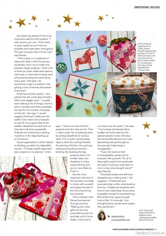 Коллекция проектов для рукодельниц в журнале «Love Patchwork & Quilting №156 2025»