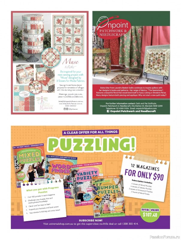 Коллекция проектов для рукодельниц в журнале «Quilters Companion №133 2025»