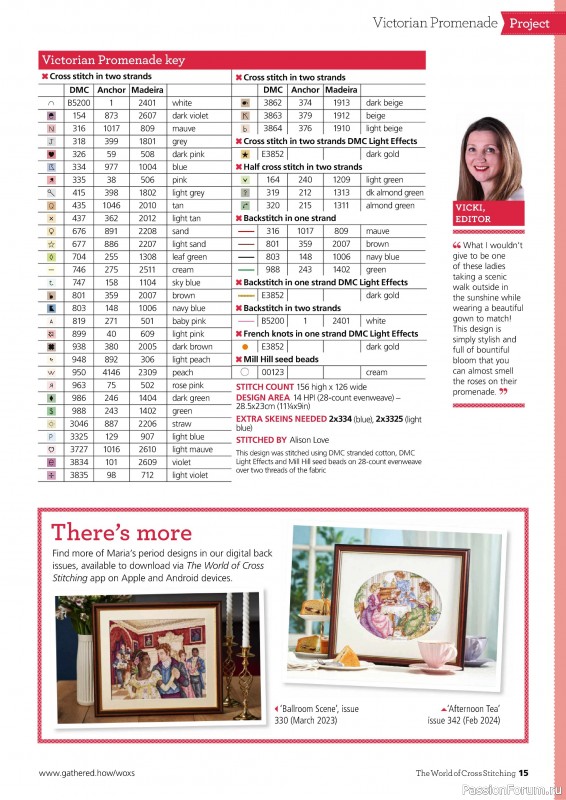 Коллекция вышивки в журнале «The World of Cross Stitching №349 2024»