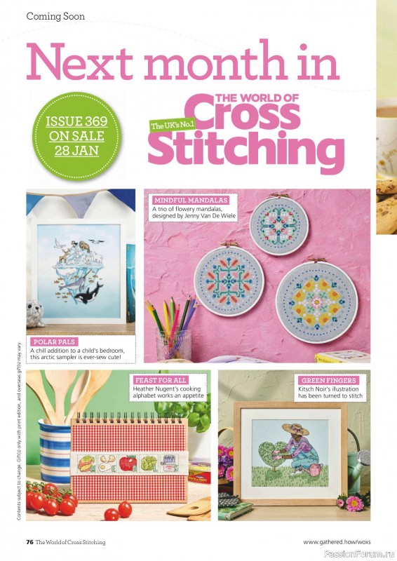 Коллекция вышивки в журнале &laquo;The World of Cross Stitching №368 2025&raquo;