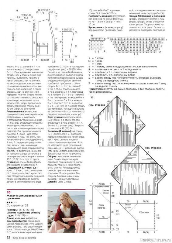 Вязаные модели спицами в журнале «Burda Вязание №2 2022»